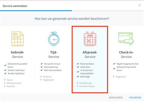 Afspraak aanmaken